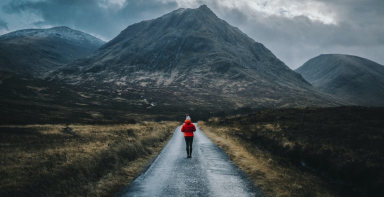 Walking alone in the Highlands