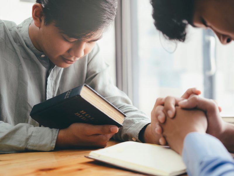 Bible and praying concept.
